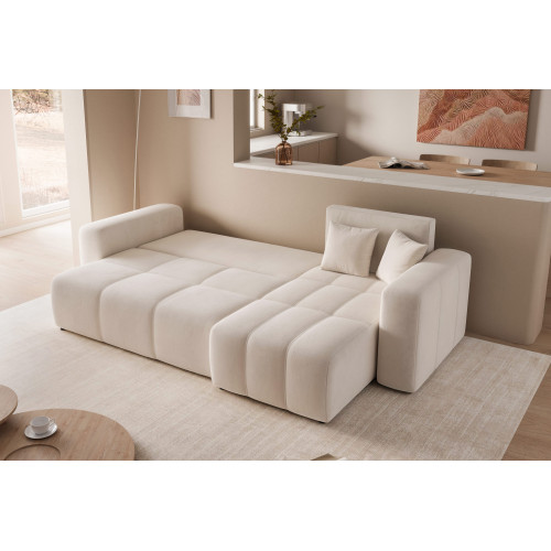 Narożnik tapicerowany PEDRO z funkcją spania i pojemnikiem